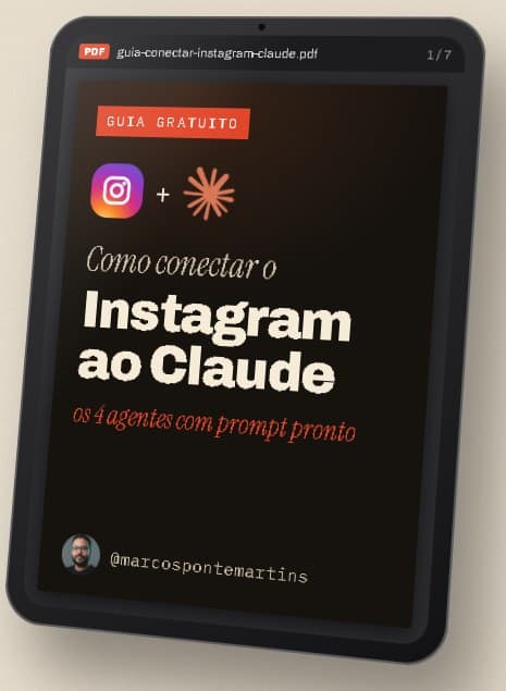 Capa do guia Instagram conectado ao Claude